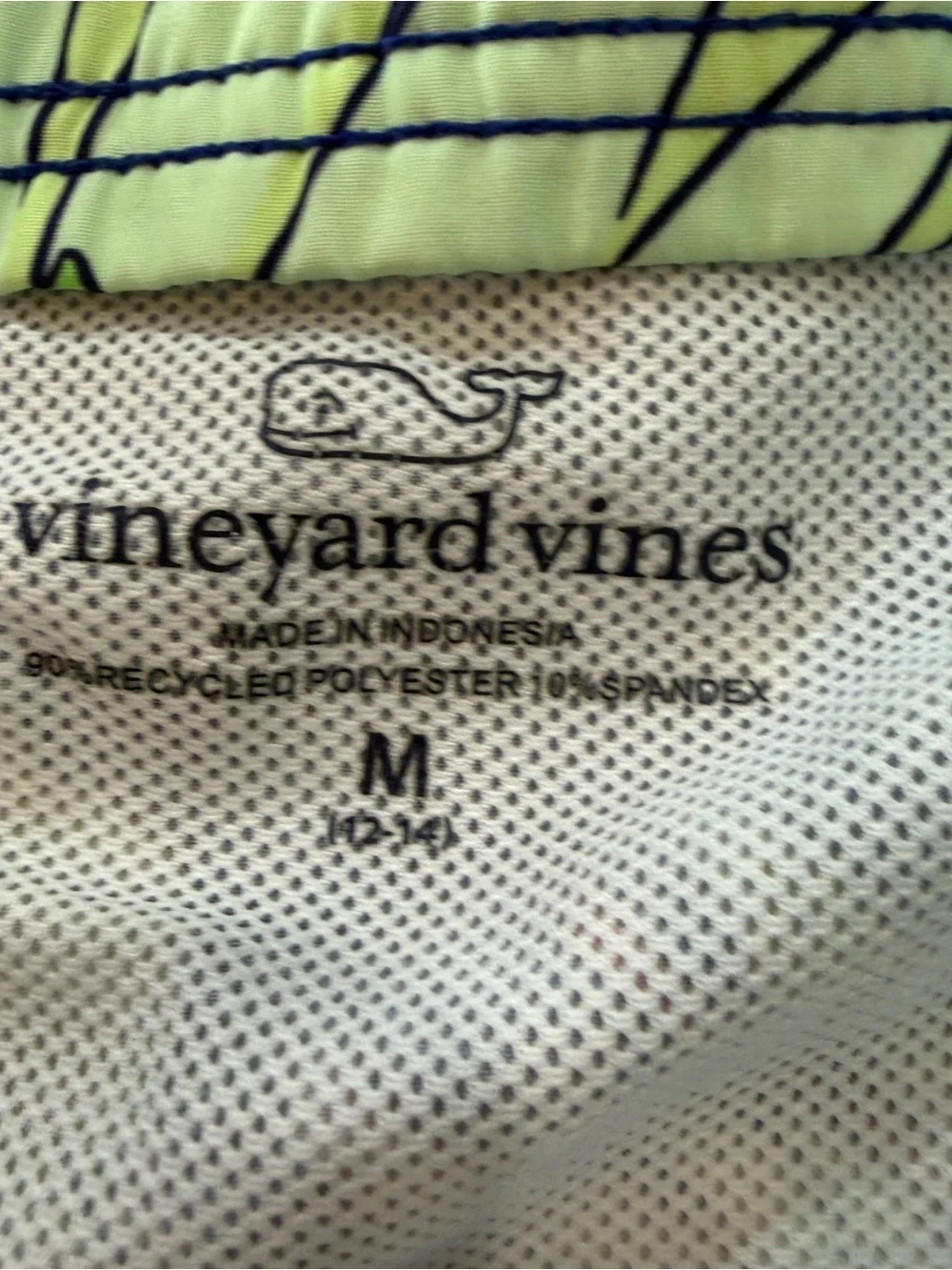Kids Vineyard Vines Tropical Maritime  Blue Swim Trunks Sz M